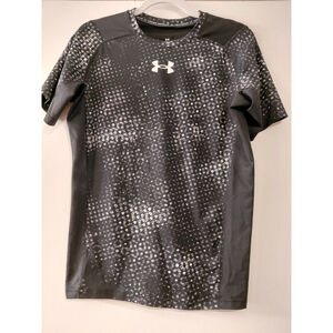 Under Armour Youth Boys Black Camo Loose Fit T Shirt Short Sleeve Size YLG